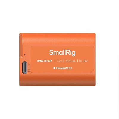 Аккумулятор SmallRig 4979 литий-ионный DMW-BLK22 USB-C Rechargeable Camera Battery (Orange)